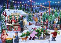Christmas Tree Farm  Published by the Vermont Christmas Company -  Christmas Tree Farm : Wollenmann, jigsaw puzzle, Advent Calendar, Christmas, Christmas tree, winter, snow, snowing, sled, hot cocoa, children, lights, night, landscape, Christmas tree farm, dog, fire, holiday