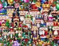 Nutcracker Suite  Published by the Vermont Christmas Company -  Nutcracker Suite : Wollenmann, jigsaw puzzle, nutcrackers, Christmas, holiday, decorations, nuts, ornaments, lights, toys